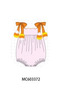 Pink Gingham Candy Corn Bubble