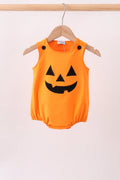 Orange Jack-O-Lantern  Applique Bubble