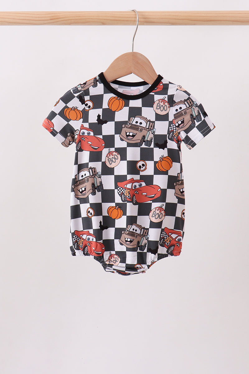 Checkered racing bamboo bubble