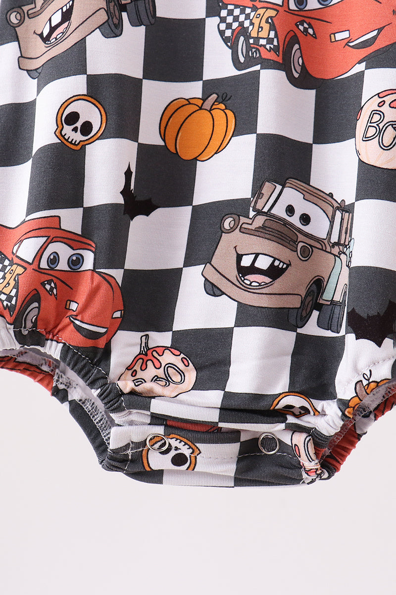 Checkered racing bamboo bubble