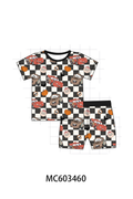Checkered Racing Bamboo Shorts Set