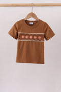 Brown Pumpkin Smocked Top