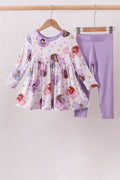 Purple princess pants set