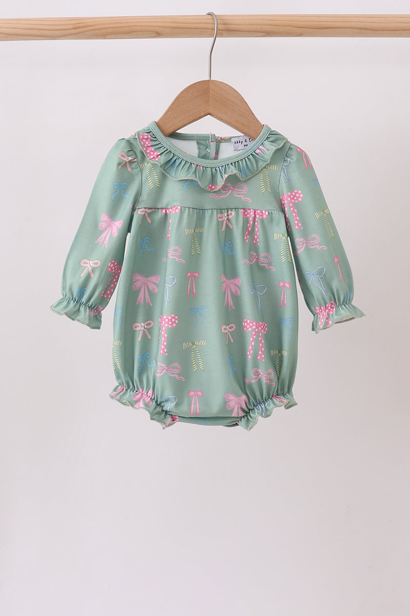 Sage Bow Ruffle Bubble