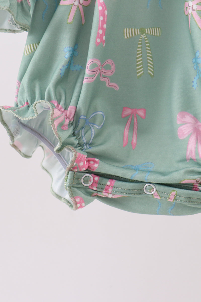 Sage Bow Ruffle Bubble