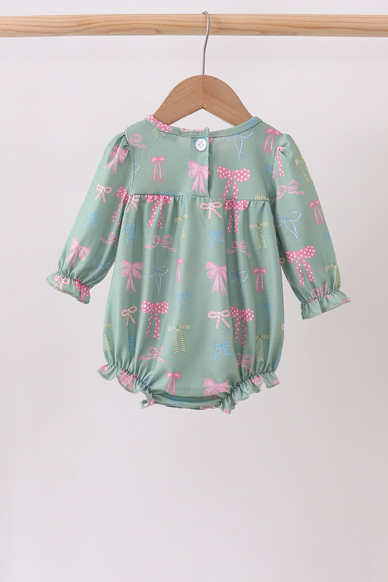 Sage Bow Ruffle Bubble