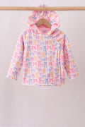 Pink Bow Fleece Hoodie Jacket