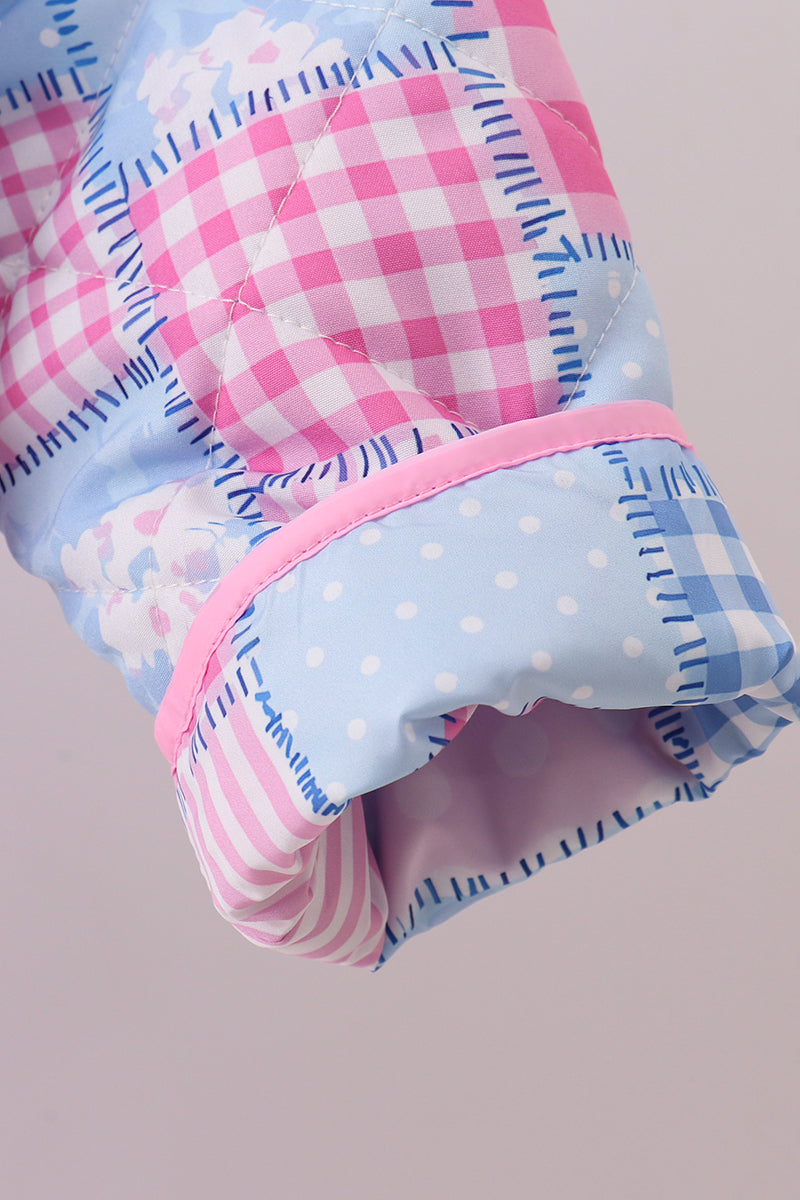 Pink Patchwork Ruffle Jacket