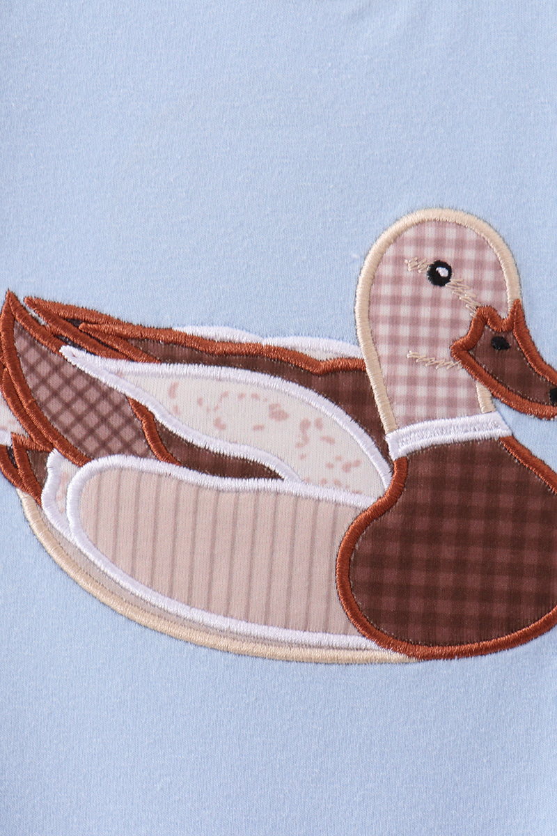 Blue Mallard Applique Romper