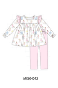 Pink all day adventure ruffle pants set
