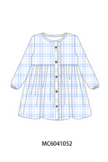 Blue Plaid Ruffle Dress
