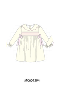Cream smocked bow dress