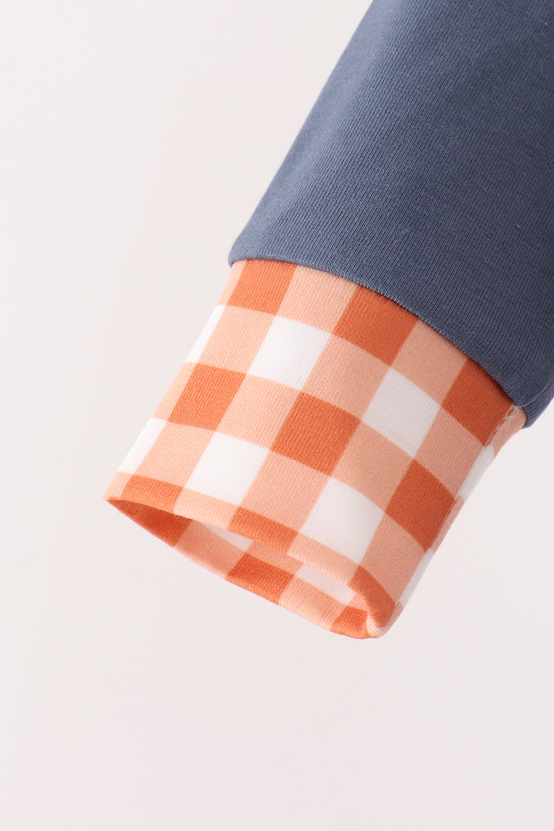 Navy goose applique bubble