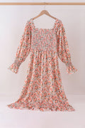 Floral Smocked Mom Dress