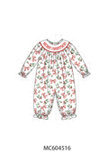 Merry Christmas Embroidery Romper
