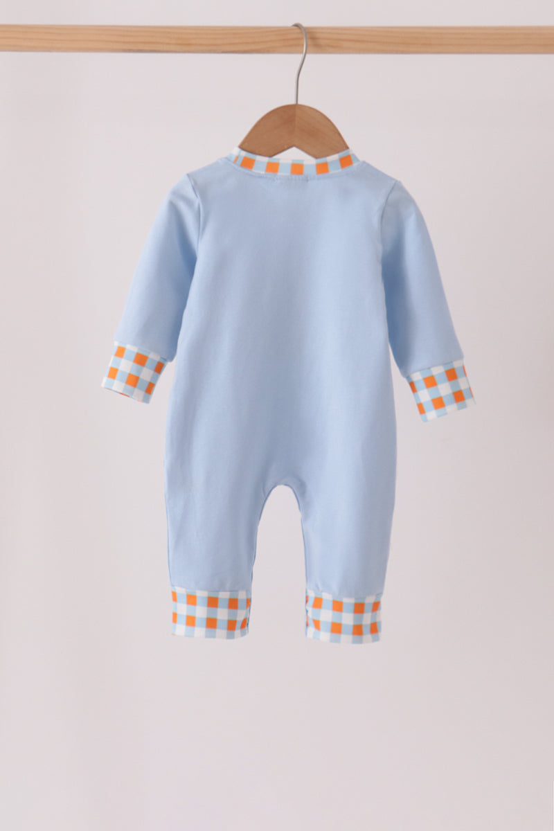 Blue Turkey Applique Romper