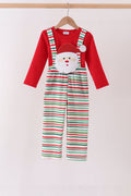 Red Santa Claus Applique 2Pc Set