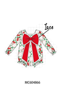 Red Santa Bow Lace Bubble