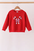 Red Candy Cane Sequin Top