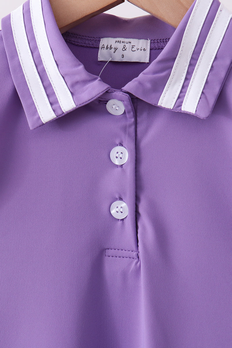 Purple active 2pc skort set