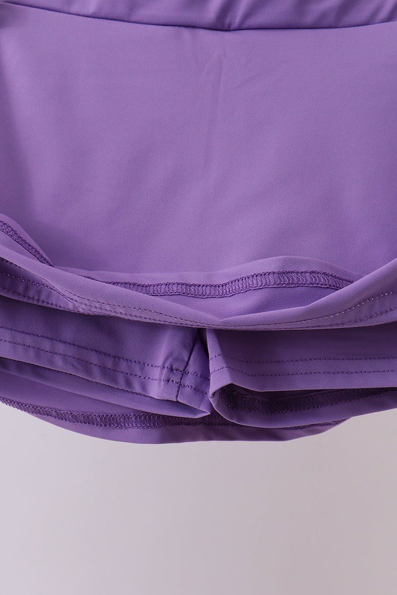 Purple active 2pc skort set