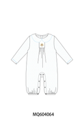 Blue dot turkey embroidery romper