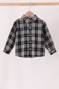 Black&white plaid button down shirt