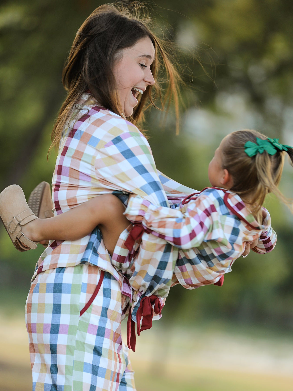Mommy And Me Fall Plaid Pajama Set