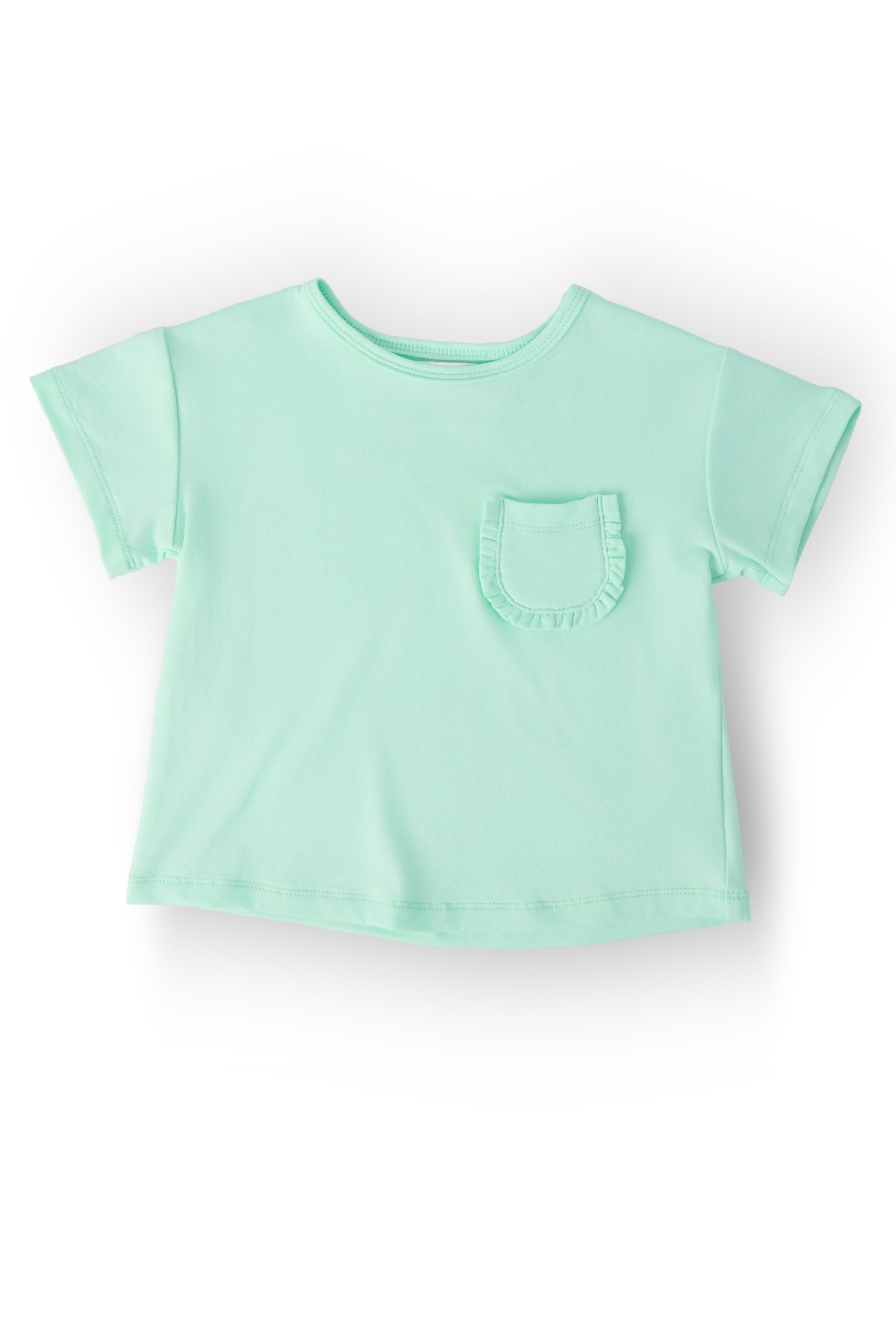 Pastel Green Ruffle Pocket Tee