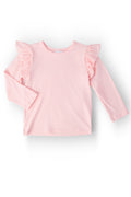 Petal Pink L/S Ruffle Tee