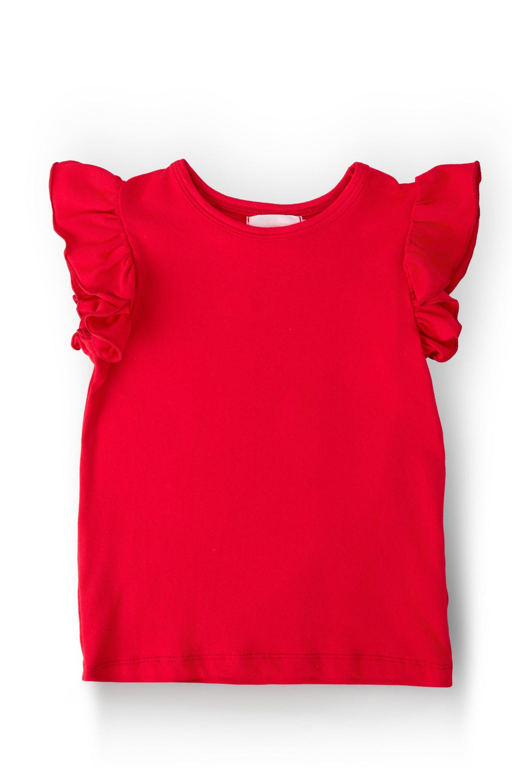 Red S/S Ruffle Tee