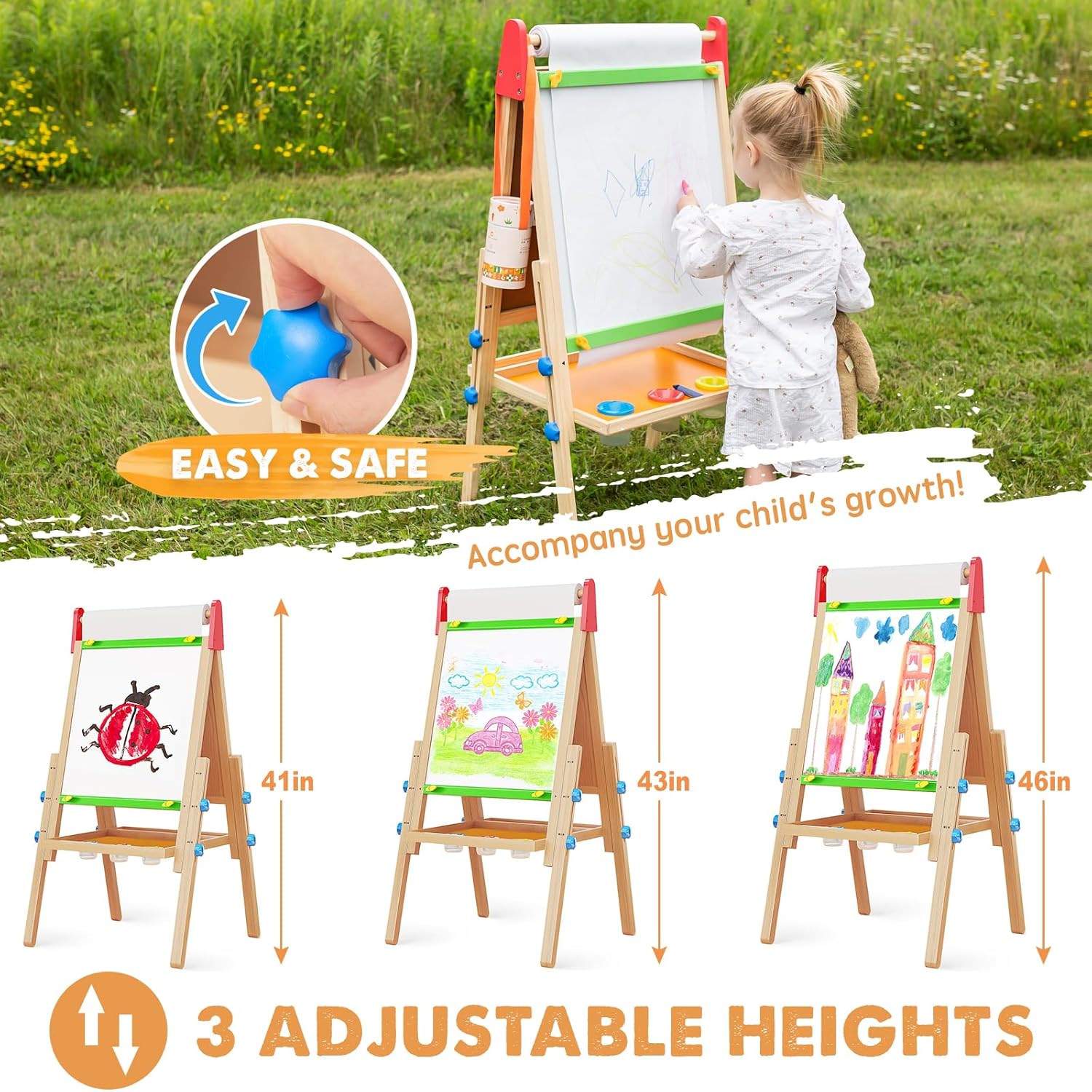 Tiny Land® 3-in-1 Art Easel for Kids