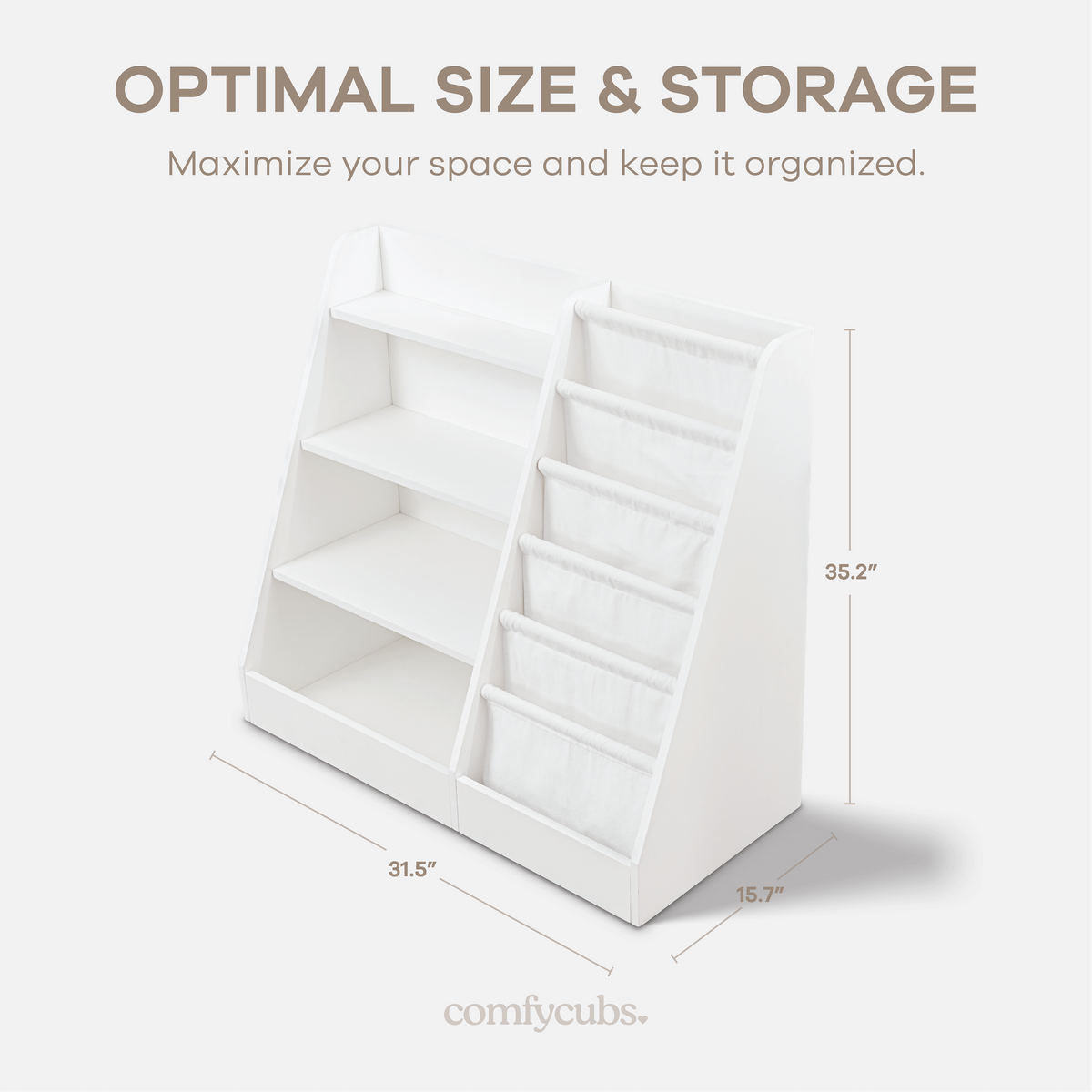 Kids Bookshelf - White
