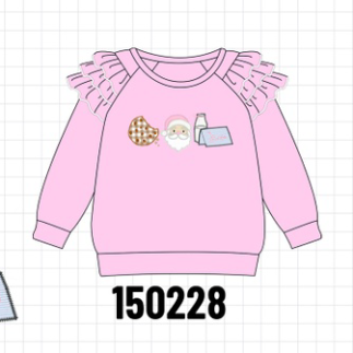 Pink Milk Cookies Ruffle Top