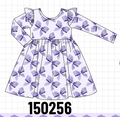 Purple Bow Zip Bamboo Dress