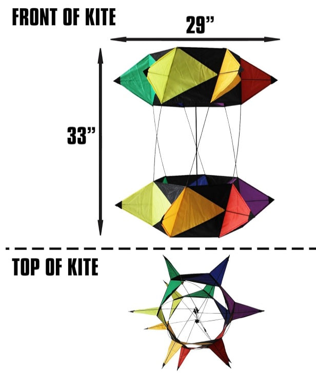 33.5 inch 3-D Spinbox kite