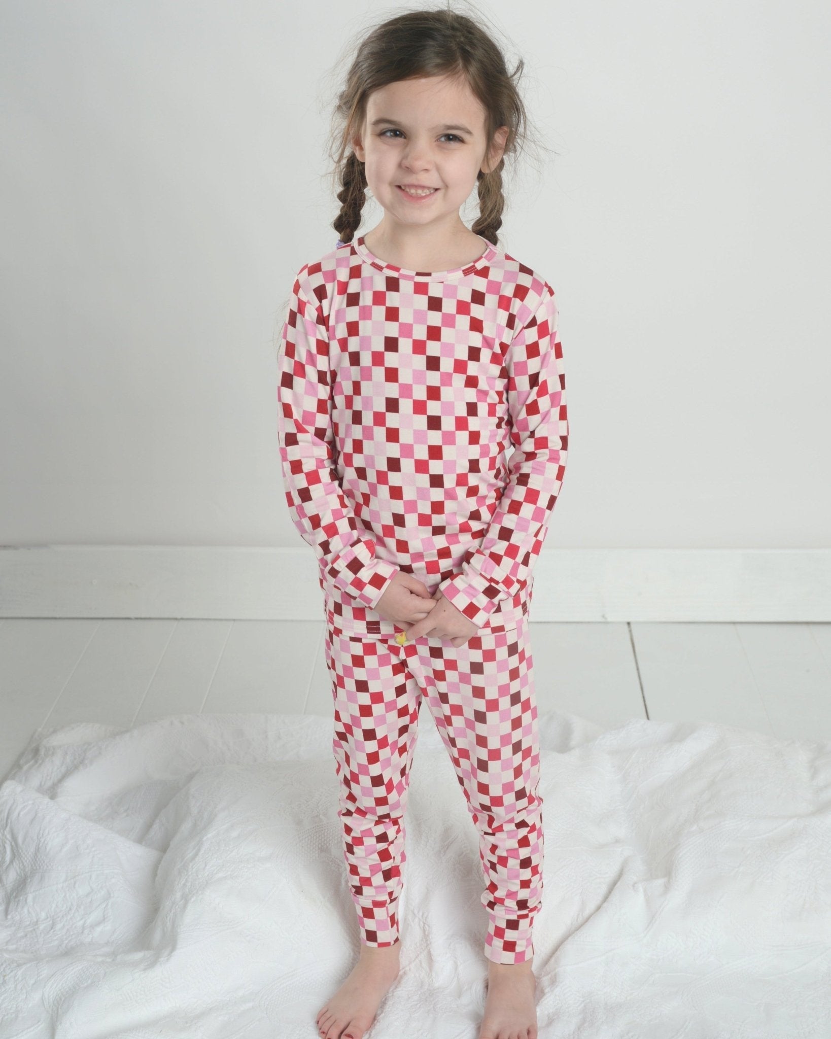 Checkered Bamboo Pajama Set